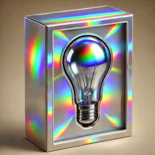 طراحی جعبه لامپ هولوگرامی یا متالایز
