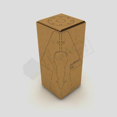طراحی جعبه لامپ مقوایی ساده